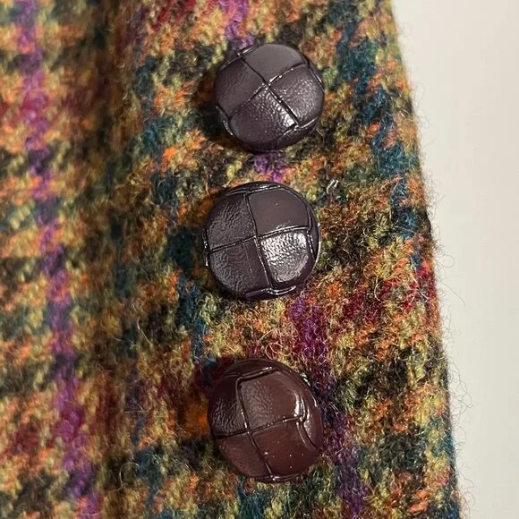 Giorgio Sant Angelo Womens VTG Wool Houndstooth Blazer 10 Academia Oversized - Picture 9 of 11